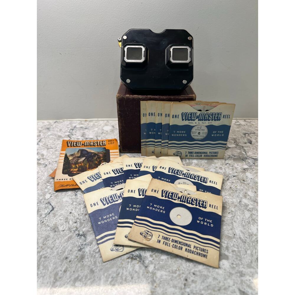 Vintage Sawyer's View Master Made in USA 1940s-50s w 13 Original Reels JL